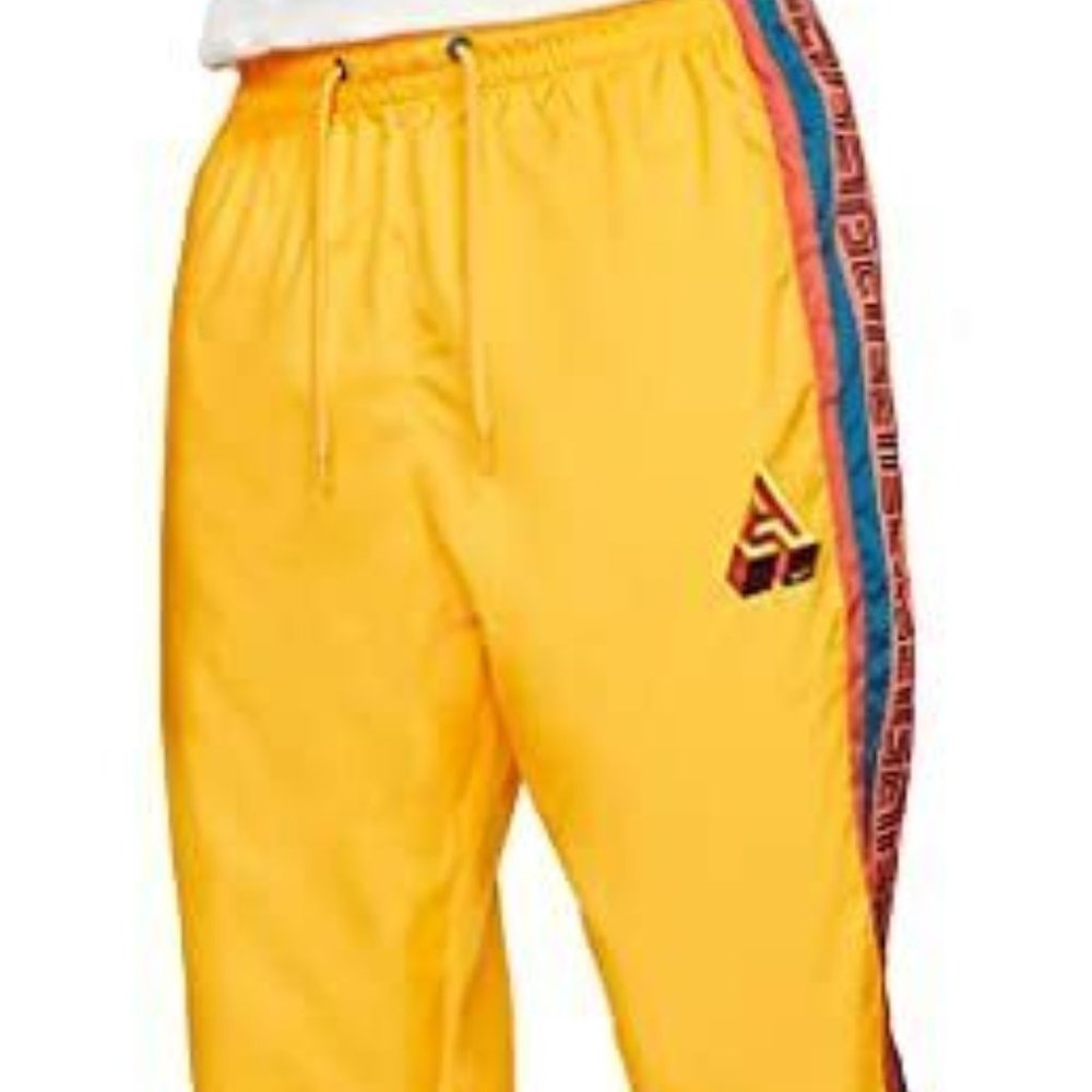Nike Men's Giannis Track Pants | University Gold/Green/Mantra Orange | Size: 2XL
